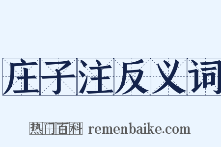 庄子注反义词是什么意思的图片